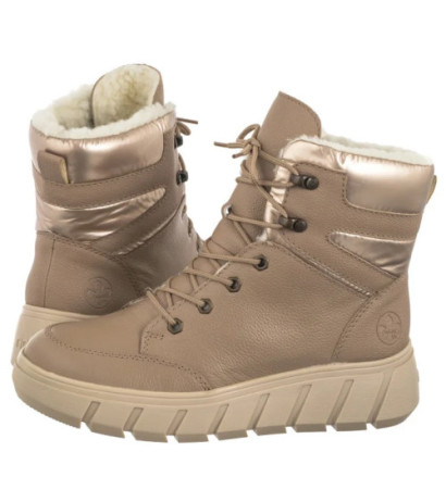 Rieker Beżowe Y3504-20 Beige (RI206-a) zābaki