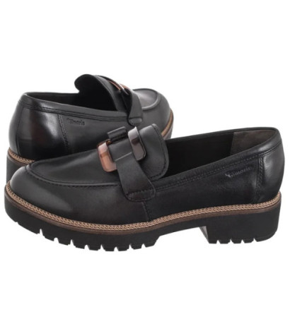 Tamaris Czarne 1-24722-43 003 Black Leather (TM513-a) kurpes