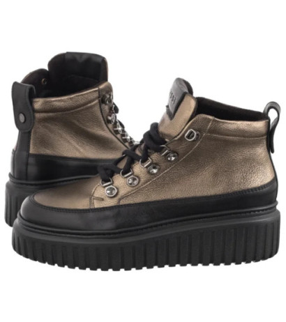 Nessi Czarne+Złoto 24666 (NE415-a) shoes