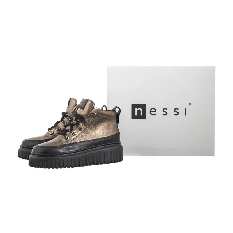 Nessi Czarne+Złoto 24666 (NE415-a) kurpes