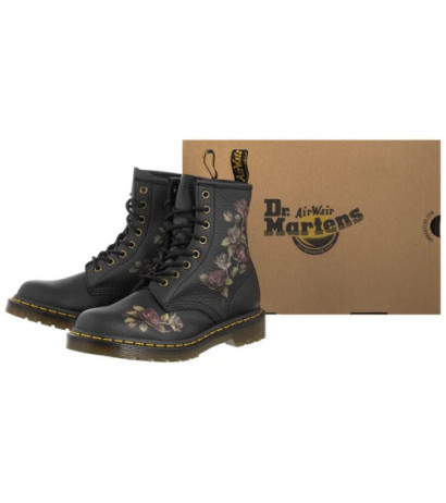 Dr. Martens 1460 Decayed Roses Classic Tumbled Nappa Black 32070001 (DR86-a) batai