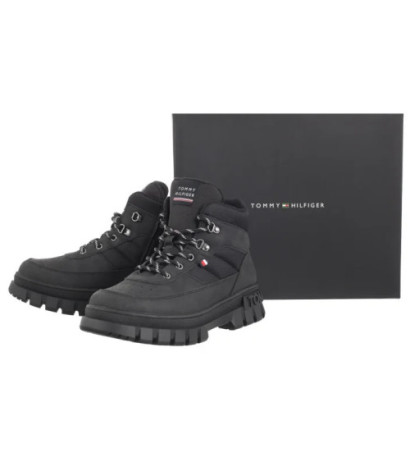 Tommy Hilfiger Lace-Up Bootie Black T3X5-33707-1492999 (TH1201-a) batai
