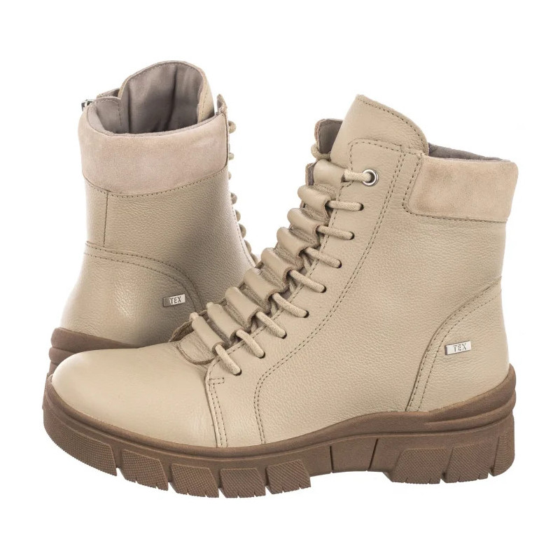 Caprice Beżowe 9-23241-43 402 Beige Nappa (CP426-a) kurpes