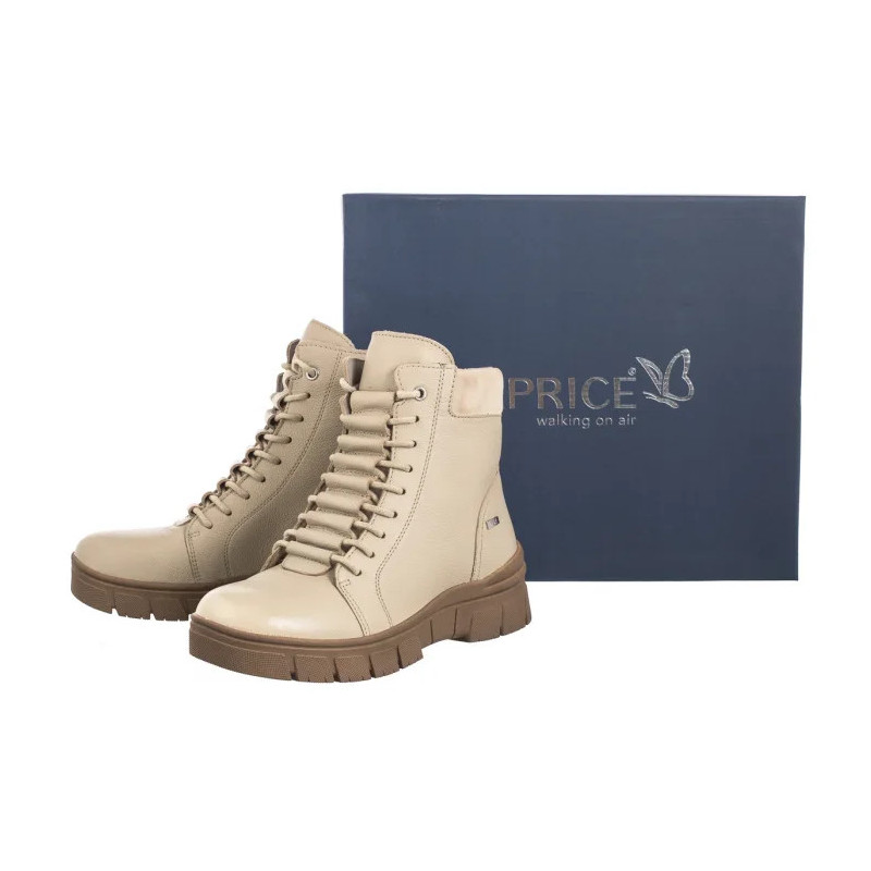Caprice Beżowe 9-23241-43 402 Beige Nappa (CP426-a) kurpes