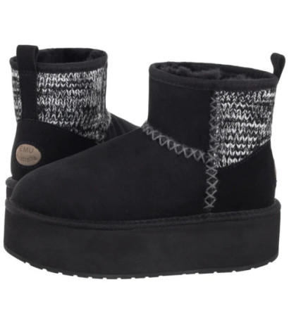 EMU Australia Stinger Knit Flatform Black W13143 (EM515-b) batai