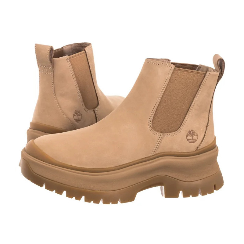 Timberland Roxie Lane Mid Chelsea Boot Light Beige Nubuck 0A28XM EN7 (TI135-a) kurpes