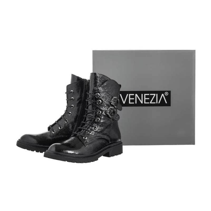 Venezia Czarne Lakierowane L031CRBLOBB034 (VE812-a) batai