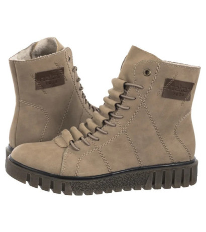 Rieker Beżowe Y3421-20 Beige (RI222-a) kurpes