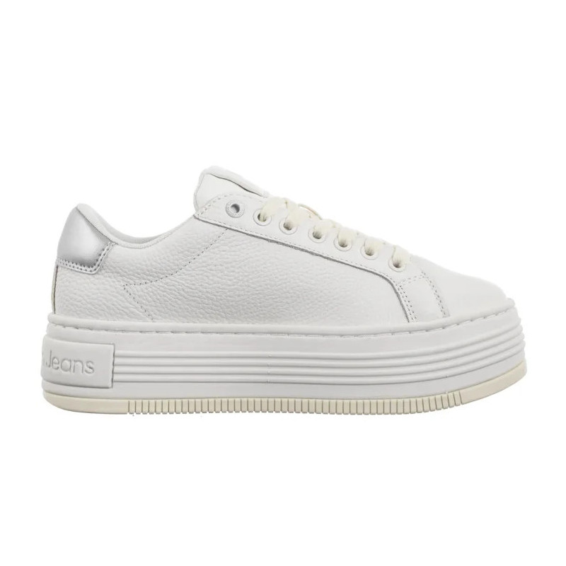 Calvin Klein Bold Flatf Low Mix Ohb Bright White/Creamy White/Silver YW0YW01632 0LC (CK602-a) kurpes