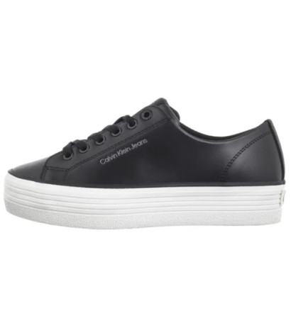 Calvin Klein Bold Vulc Flatf Low Lth In Black/Bright White YW0YW01633 0GM (CK604-b) kingad