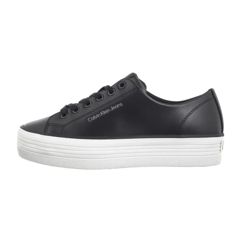 Calvin Klein Bold Vulc Flatf Low Lth In Black/Bright White YW0YW01633 0GM (CK604-b) kurpes