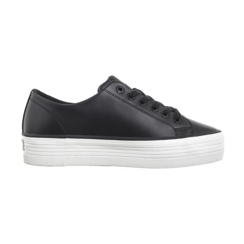 Calvin Klein Bold Vulc Flatf Low Lth In Black/Bright White YW0YW01633 0GM (CK604-b) kurpes