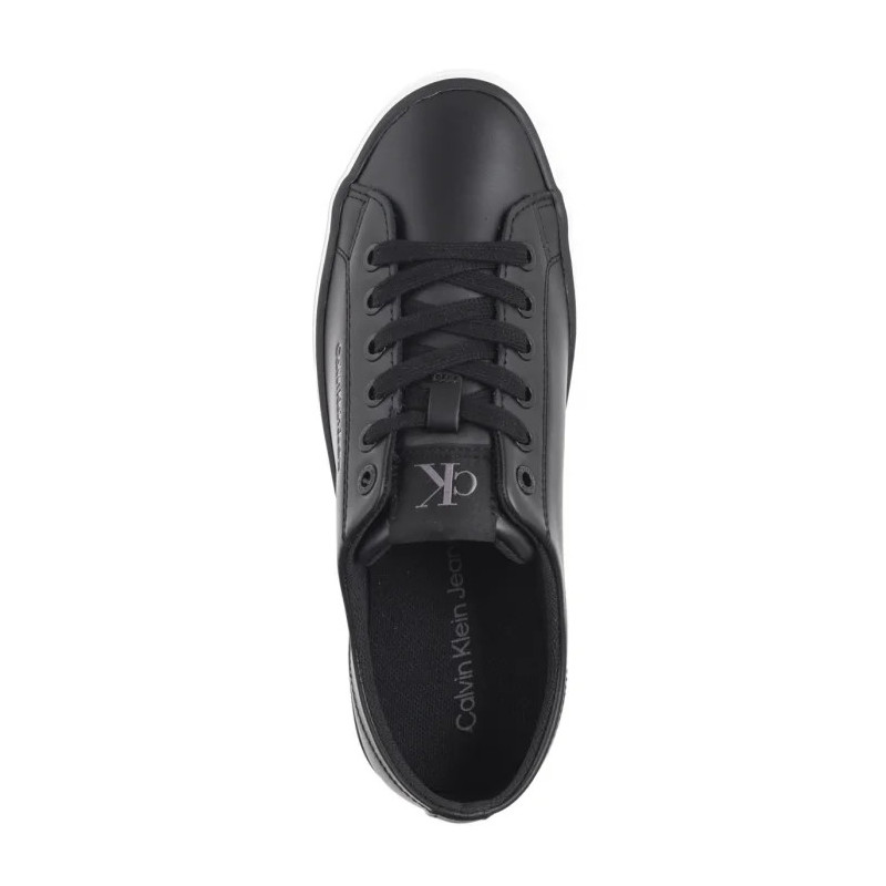 Calvin Klein Bold Vulc Flatf Low Lth In Black/Bright White YW0YW01633 0GM (CK604-b) kingad