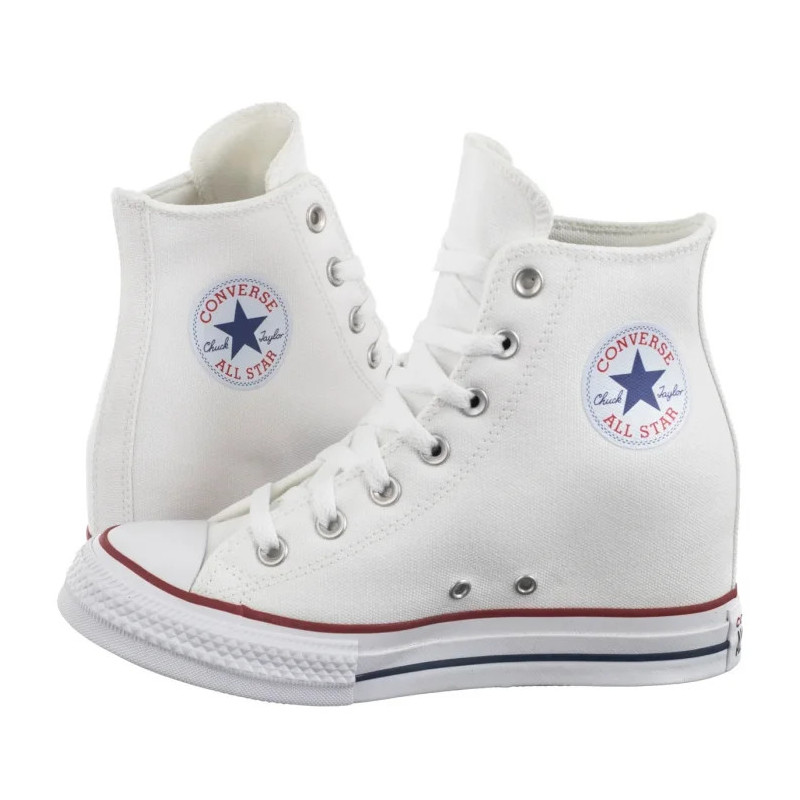 Converse CTAS Wedge Hi White/Red/Navy A11908C (CO729-b) kurpes