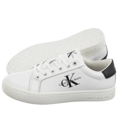 Calvin Klein Classic Cupsole Laceup Bright White/Black YW0YW01269 YBR (CK608-a) kurpes