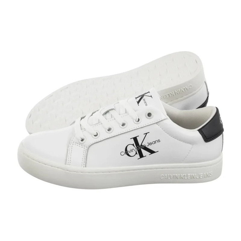 Calvin Klein Classic Cupsole Laceup Bright White/Black YW0YW01269 YBR (CK608-a) kingad