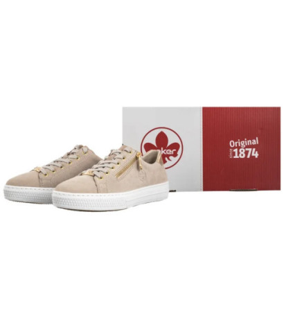 Rieker Beżowe L59L1-60 Beige (RI226-a) shoes