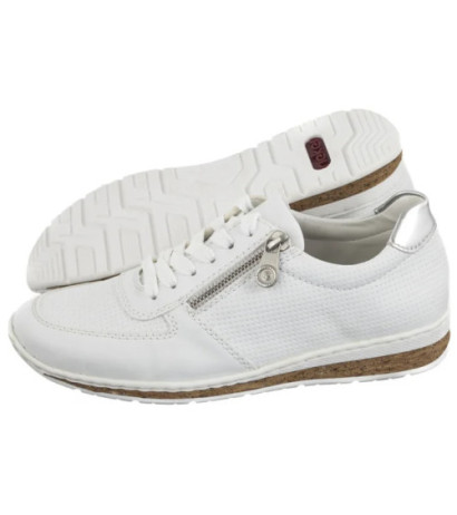 Rieker Białe N5127-80 White (RI227-a) kurpes