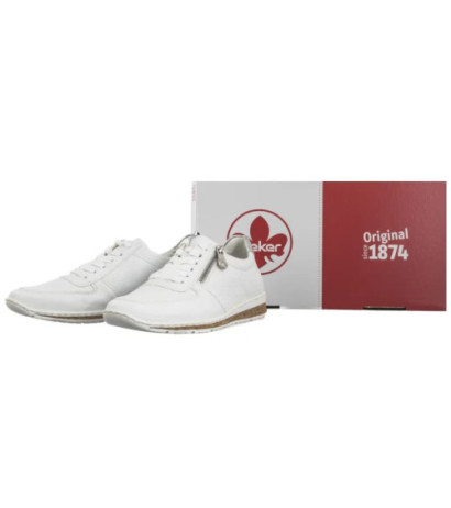 Rieker Białe N5127-80 White (RI227-a) spordijalatsid