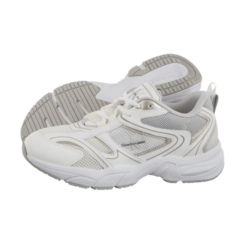 Calvin Klein Retro Tennis Mesh Ml Bright White/Silver YW0YW01807 0LI (CK610-b) sporta apavi