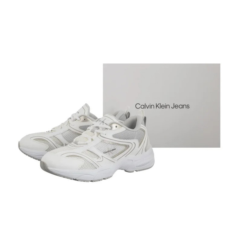 Calvin Klein Retro Tennis Mesh Ml Bright White/Silver YW0YW01807 0LI (CK610-b) sporta apavi