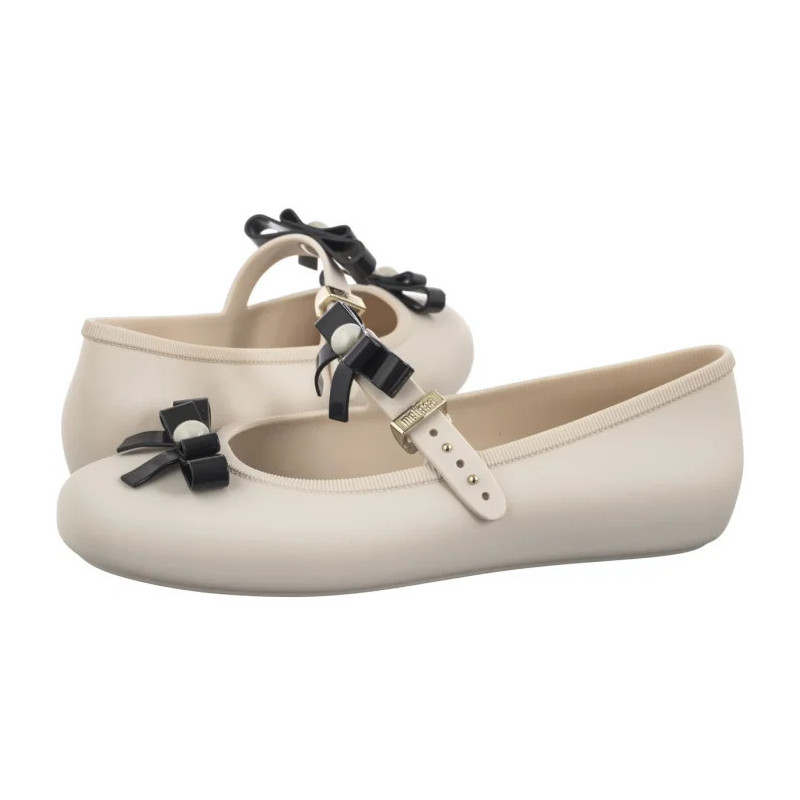 Melissa Soft Ballerina Bow AD 35971/BE620 Beige/Black (ML339-a) balerīnas