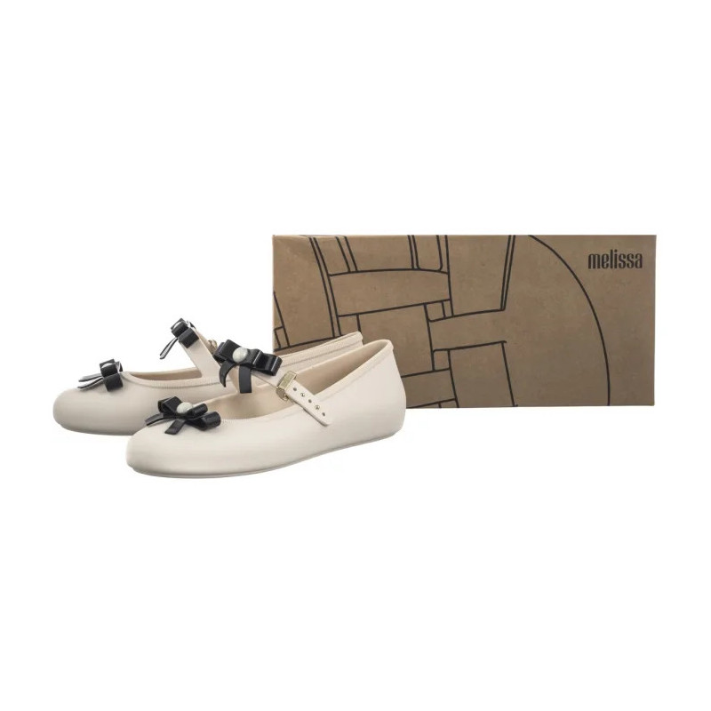 Melissa Soft Ballerina Bow AD 35971/BE620 Beige/Black (ML339-a) balerīnas