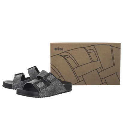 Melissa Cozy M Lover Slide Den 36146/BG681 Black Jeans (ML337-c) Women's Shoes/Flip Flops