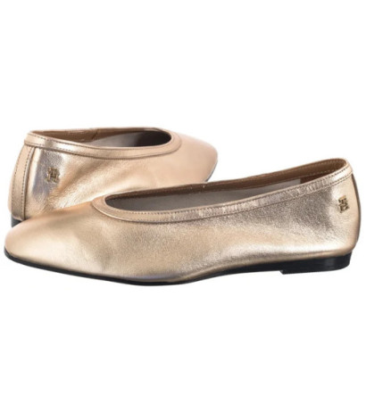 Tommy Hilfiger Soft Metal Lthr Ballerina No Bow Gold FW0FW08601 0HS (TH1278-a) balerīnas