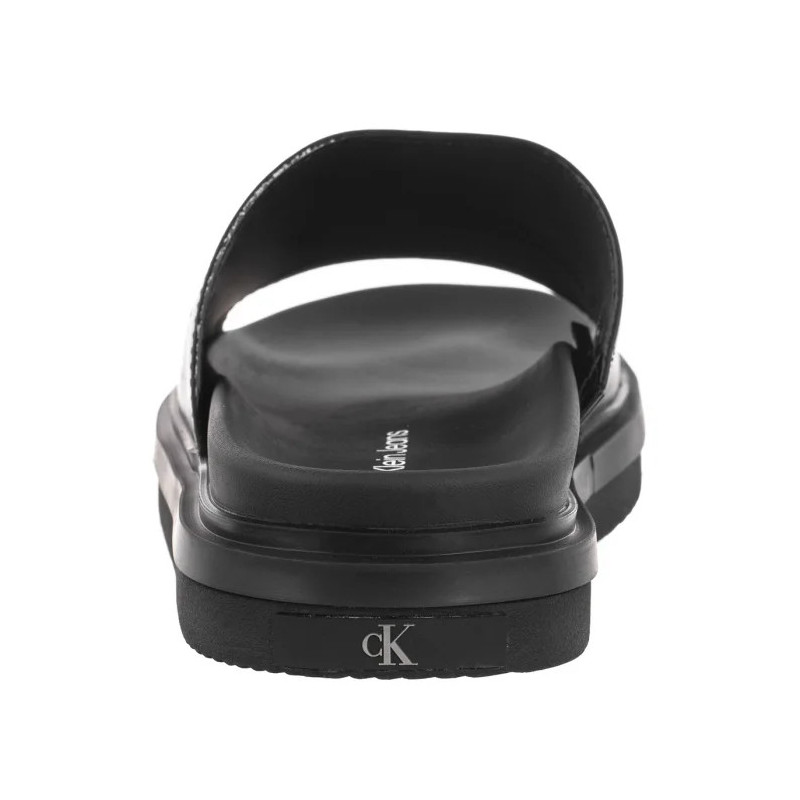 Calvin Klein Flat Molded Sandal Slide Triple Black YW0YW01710 0GJ (CK628-a) Sieviešu apavi/Flip Flops