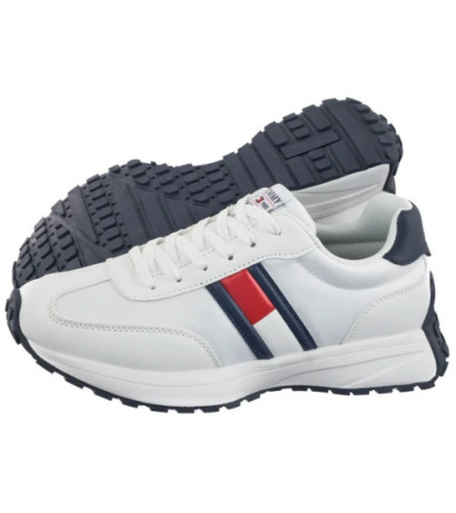 Tommy Hilfiger Flag Low Cut Lace-Up Sneaker White/Blue T3X9-33877-1695X336 (TH1287-a) sporta apavi