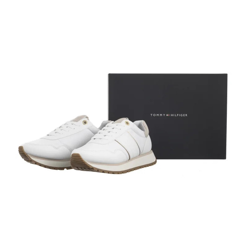 Tommy Hilfiger Low Cut Lace-Up Sneaker White/Beige T3A9-33758-1695X223 (TH1288-a) sportiniai bateliai