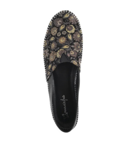 Maciejka Czarne + Kwiaty Brąz T1929-71/00-0 (MA1308-c) kingad