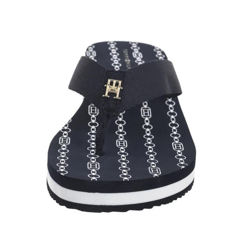 Tommy Hilfiger Im TH Chainprint Midwedge Sandal Space Blue FW0FW08527 DW6 (TH1294-a) bateliai