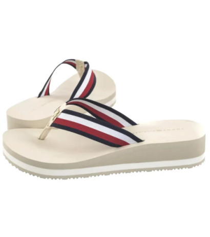 Tommy Hilfiger TH Corp Mid Wedge Beach Sandal Muslin FW0FW08517 ACJ (TH1295-b) kingad