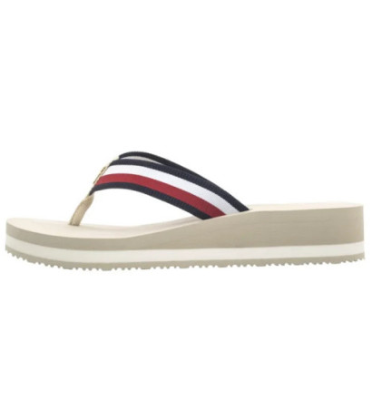 Tommy Hilfiger TH Corp Mid Wedge Beach Sandal Muslin FW0FW08517 ACJ (TH1295-b) shoes