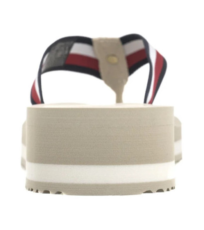 Tommy Hilfiger TH Corp Mid Wedge Beach Sandal Muslin FW0FW08517 ACJ (TH1295-b) bateliai