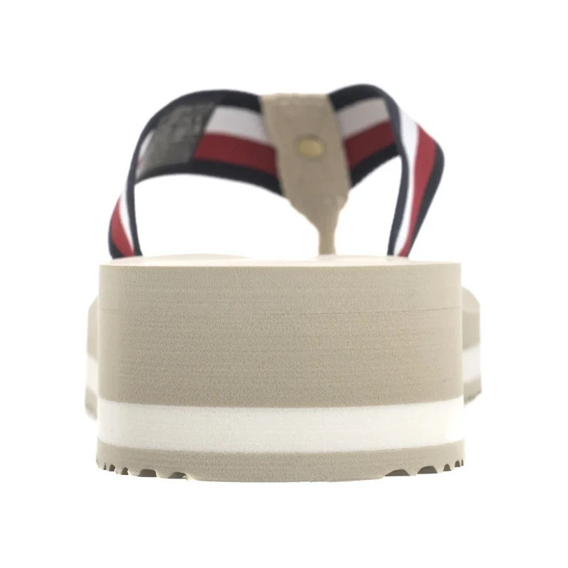 Tommy Hilfiger TH Corp Mid Wedge Beach Sandal Muslin FW0FW08517 ACJ (TH1295-b) kurpes