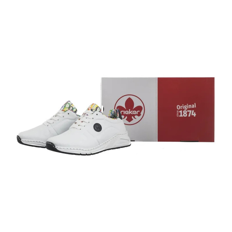 Rieker Białe M4903-80 White (RI232-a) sportiniai bateliai
