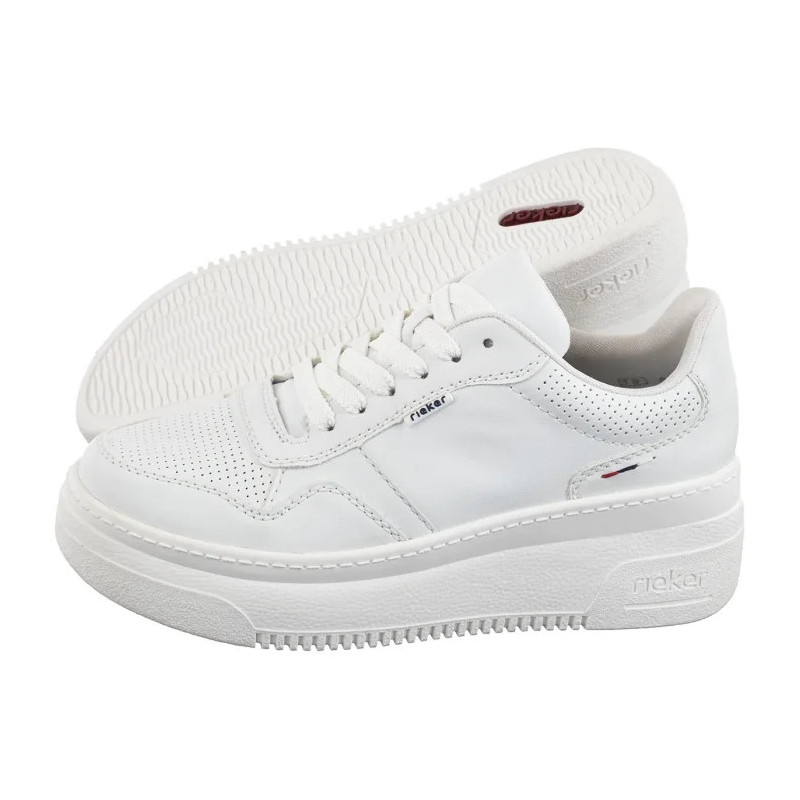 Rieker Białe M7811-80 White  (RI234-a) kurpes