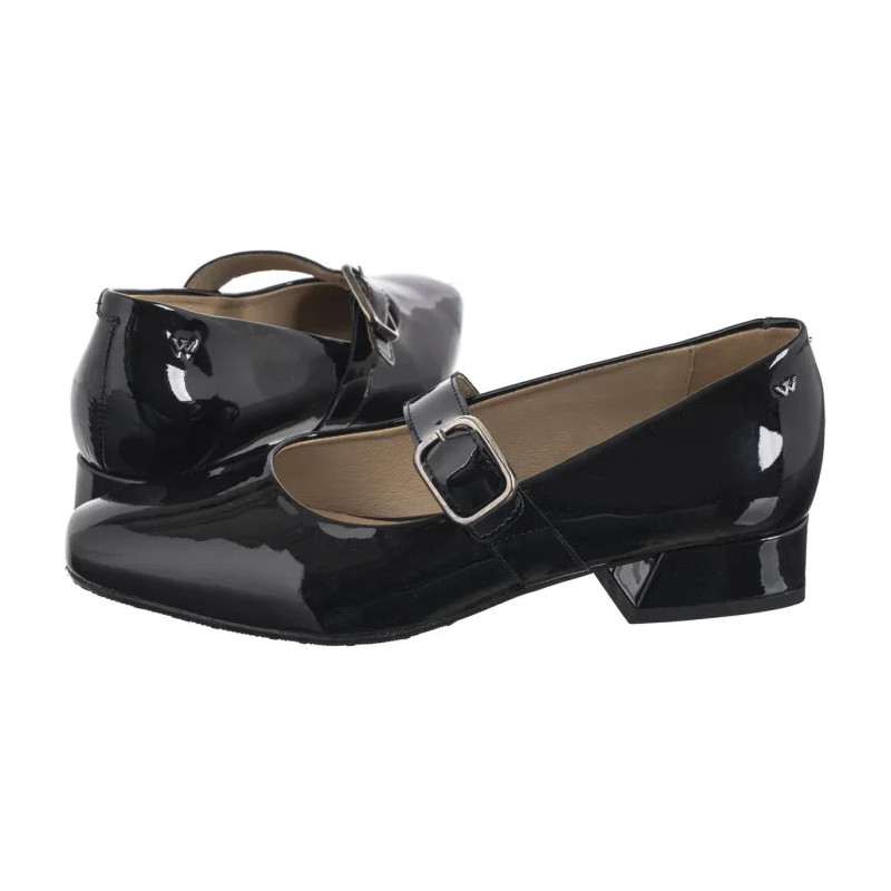 Wojas Czarne Lakierowane 35155-31 (WO256-a) bateliai