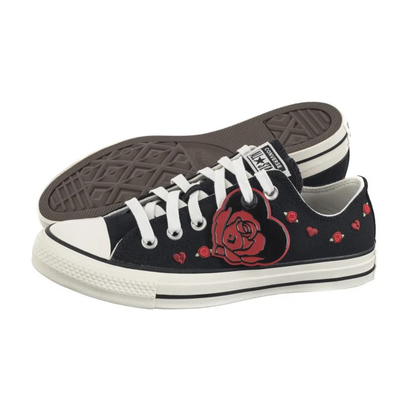 Converse CTAS Ox Black/Red/Egret A13651C (CO748-a) bateliai