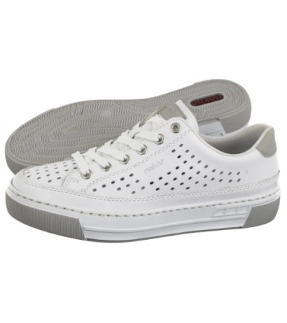 Rieker Białe Ażurowe L8849-80 White (RI240-a) batai