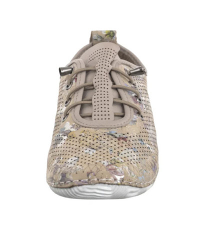 Artiker Beżowe Ażurowe w Kwiatki 56C2689 (AR147-b) shoes