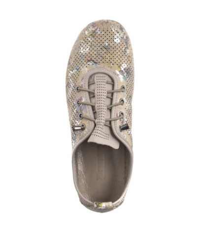 Artiker Beżowe Ażurowe w Kwiatki 56C2689 (AR147-b) shoes