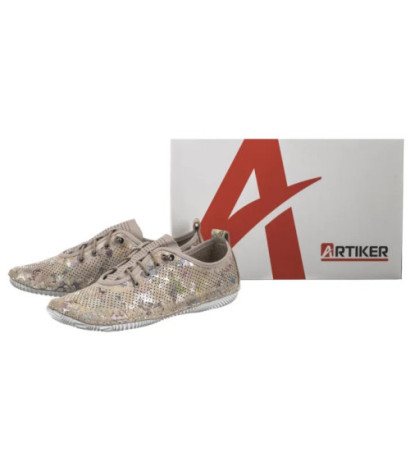 Artiker Beżowe Ażurowe w Kwiatki 56C2689 (AR147-b) shoes