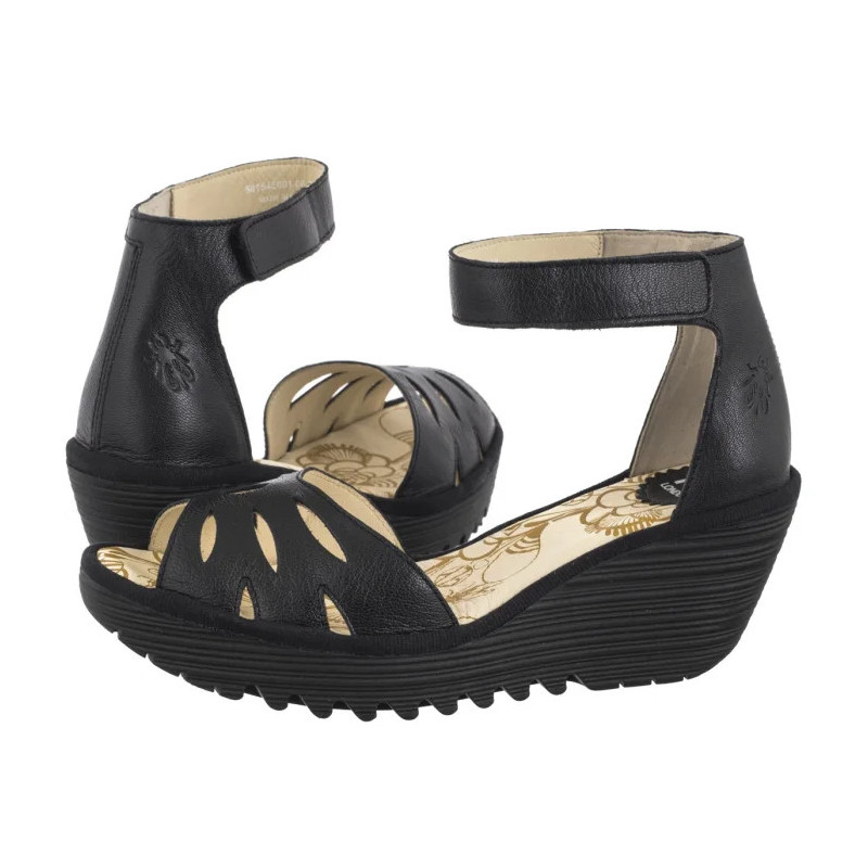 FLY London Yelu Mousse Black P501545001 (FL418-a) batai