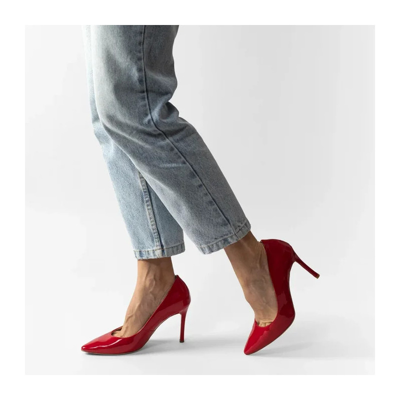 Ryłko Czerwone Lakierowane 9W202_T_ _GG8 (RY1036-a) high heels