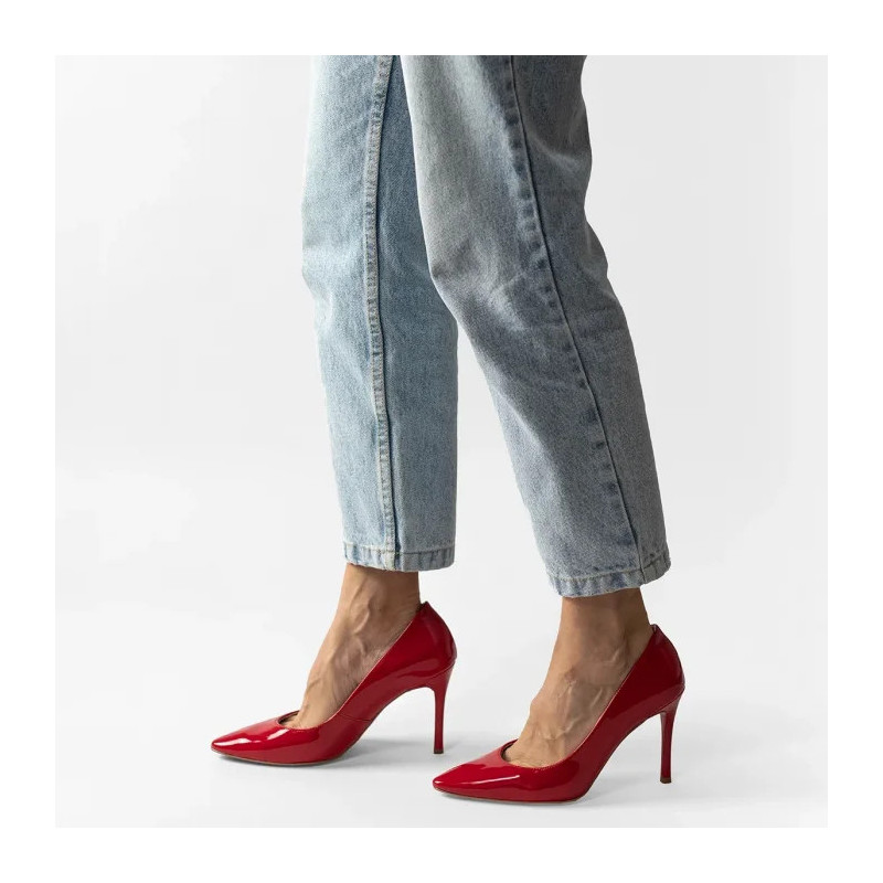 Ryłko Czerwone Lakierowane 9W202_T_ _GG8 (RY1036-a) high heels