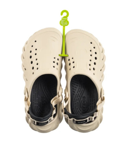 Crocs Echo Clog Bone/Black 207937-2YJ (CR347-a) Sieviešu apavi/Flip Flops
